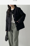 Pocket Fringe Half Tweed Jacket