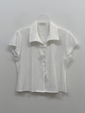 Yoru Pintuck Cap Sleeve Blouse