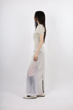 see-through mesh long skirt