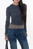 Veil modal hood long sleeve