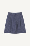 Gingham Check Banding Bermuda Pants