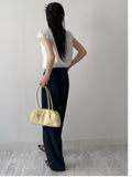 Tencel Semi Wide Denim Slacks