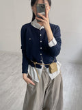 Sugar Symbol Round Neck Cardigan