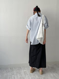 Pocket nylon long skirt