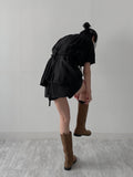 [Strap SET] Bardi Puff Frill Blouse