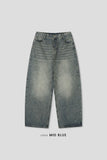 Vintage Washed Balloon Denim Pants