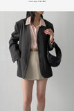 Simon No Collar Loose Fit Jacket