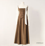 Ever 3-piece Blouse Vest Long Skirt Set