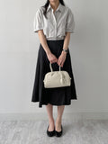 Zico Nylon Pintuck Midi Skirt