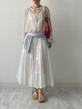 Waltz See-through Zip-up Blouse