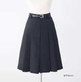 Jay Pleated Midi Skirt (Belt Set)