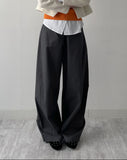 Varnish Cotton Wide Pants