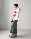 Grease Damage Bermuda Denim