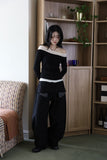 Check open pocket pants