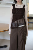 Ari Wrinkle See-Through Long Sleeve Tee