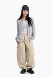 Summer U-neck Ribbed Long Sleeve