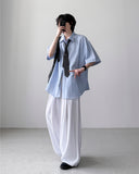 Maiz Seersucker Half Shirt