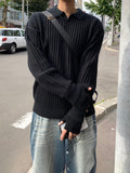 Open neck warm collar knit