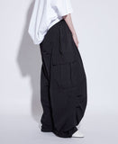 nylon pintuck carge pants