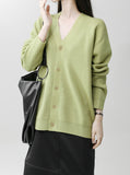 [Premium] Italian Viscose V-neck Cardigan