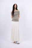 satin long skirt