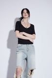destroyed washing jeans