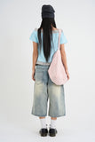 Layered off-shoulder T-shirt