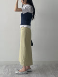 Iron Linen H-Line Skirt