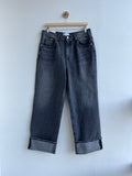 Roll-Up Grey Wide Denim