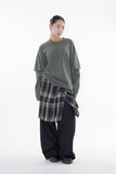 Double washing layered long sleeve