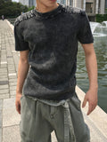 Finer Shoulder Panel Washed Short Sleeve T-shirt