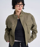 Vital military crop jacket