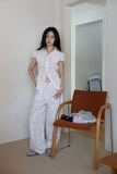 Simon Shirring Short Sleeve Shirt