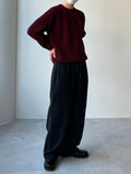 Waistbandless Two-Tuck Wide Denim