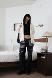 Pony wool bloafer mule