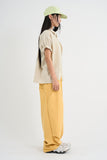 Pastel check cropped short-sleeve shirt