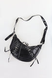 Punk Studded Halfmoon Bag