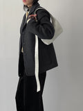 [wool90%] Heavy Wool Overfit Single Jacket