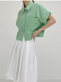New Tapt Big Pocket Cropped Shirt