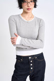 Modal two-tone layered long sleeves