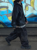 Diagonal Camo Balloon Cargo Pants