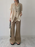 [unisex] Cotton flare bootcut pants