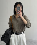 [Unisex] Solid Cotton Overfit Shirt