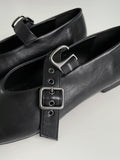 Peanut Buckle Mary Jane Flat Shoes