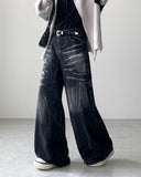 Brachio Crack Wide Denim