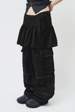(W) Dot Frill Wrap Skirt