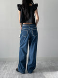 [unisex] Painted Wide Denim Pants