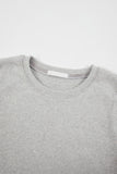1+1) Brushed basic crop t-shirt