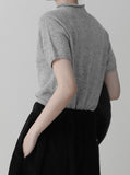 Whole Garment Half Neck Short Sleeve Knit
