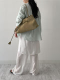 Wrinkle Wrap Layered Banding Pants